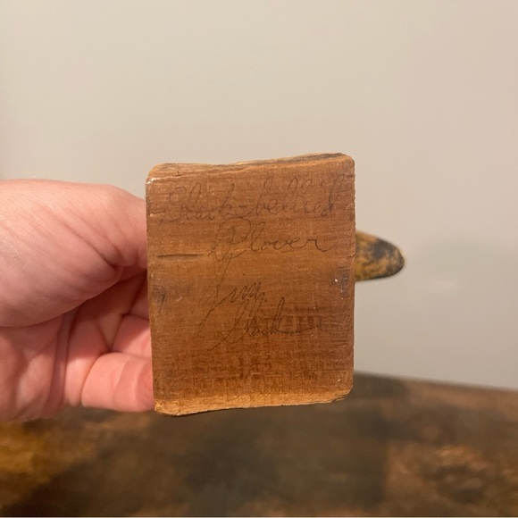 Jim Slack Shorebird  Black Bellied Plover Signed by Artist Carved Wood Decoy - Picture 4 of 5